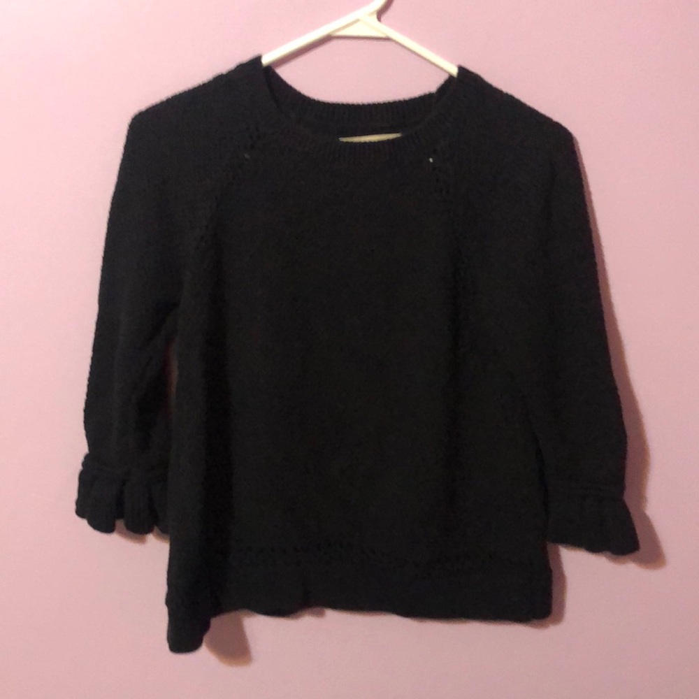 Loft Black 3/4 Sleeve Sweater Top